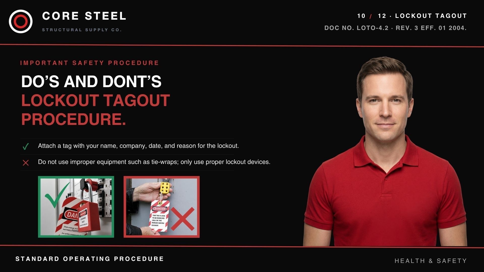 TalentED training module — Lockout / Tagout