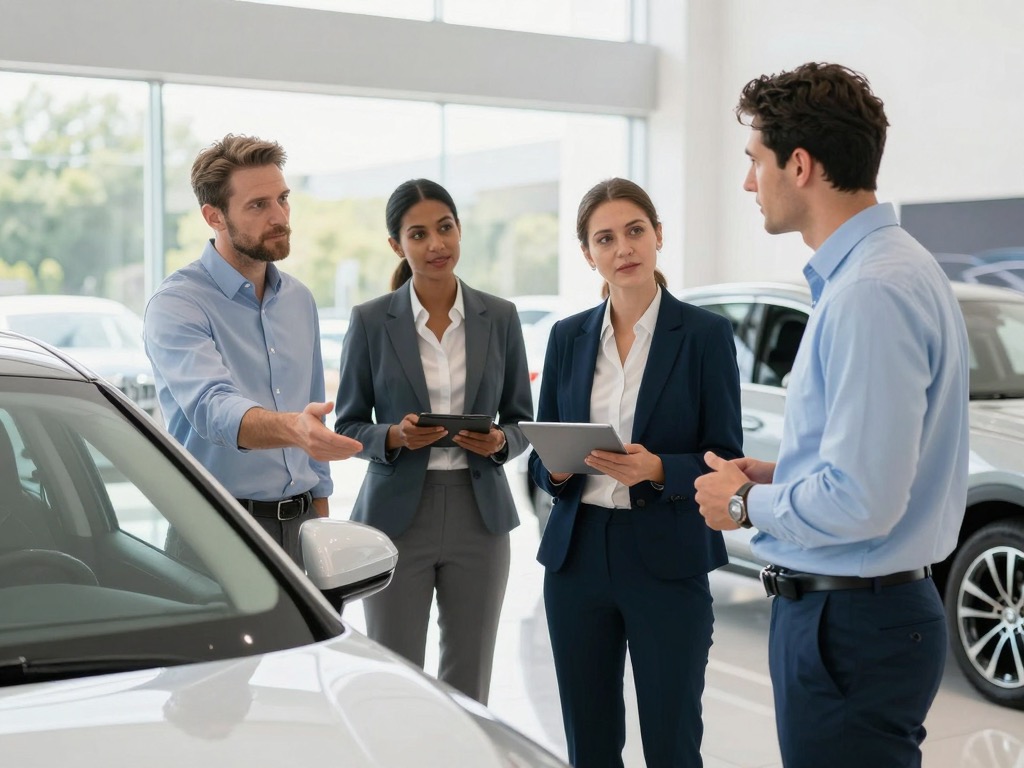 The whole sales floor is trained on the new model before the cars arrive
